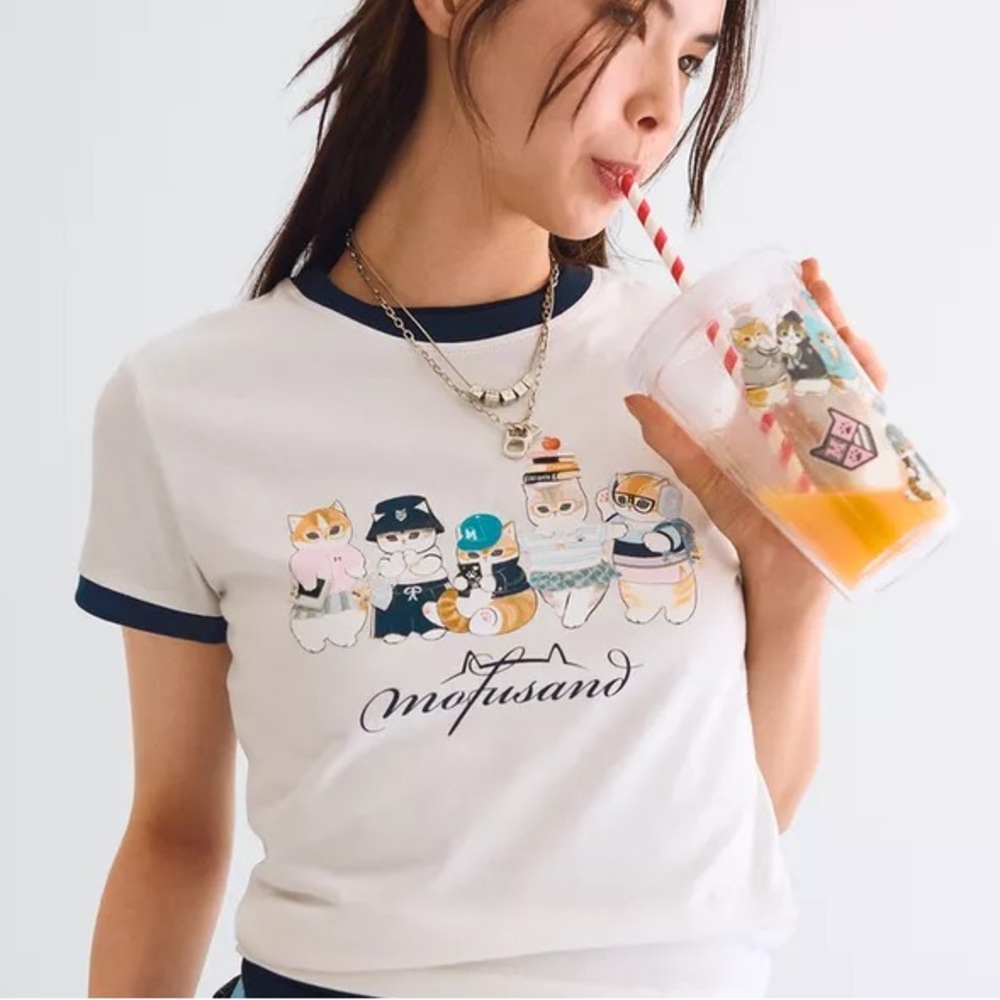 Bershka cotton printed shirt